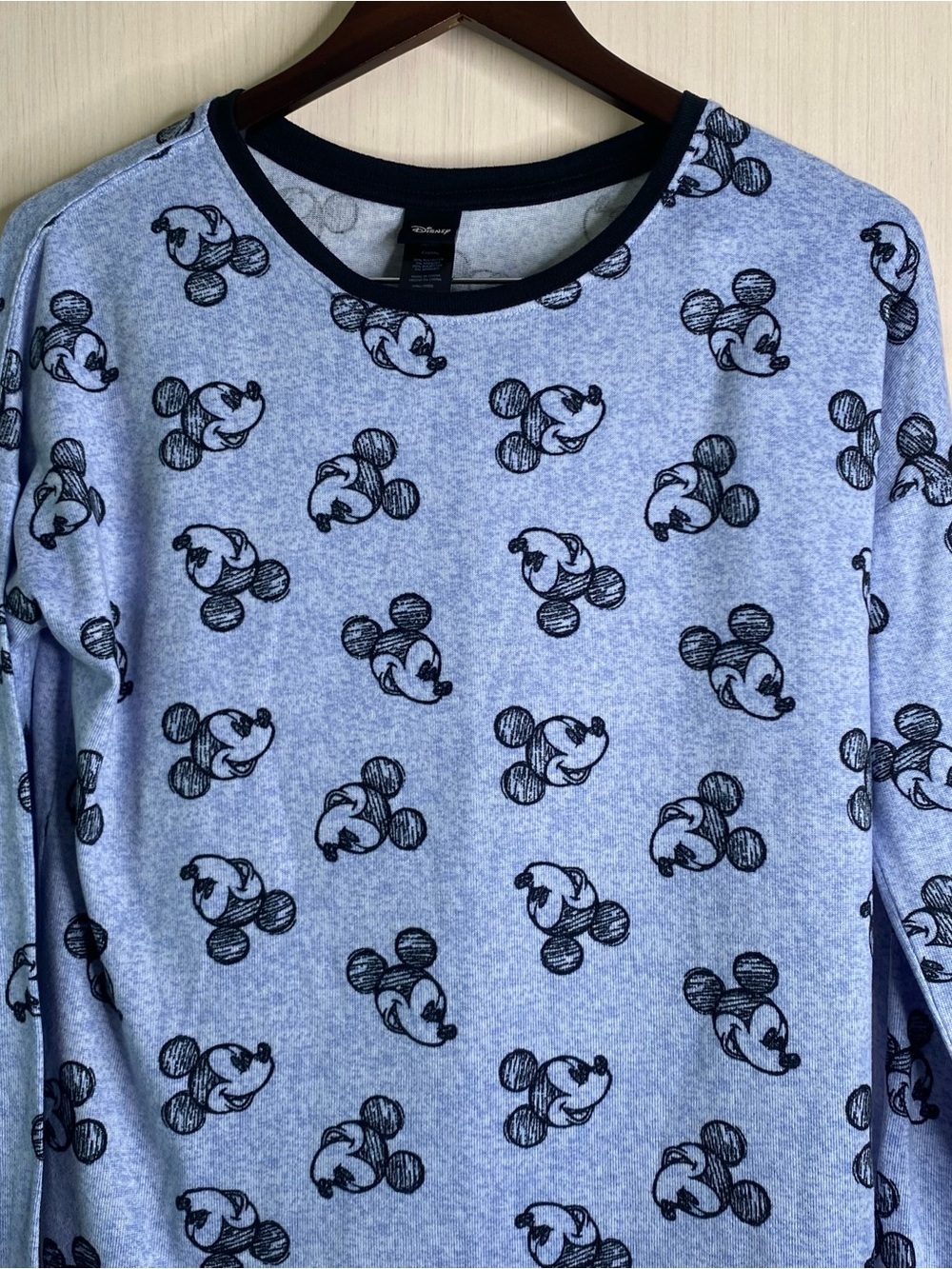 Disney Mickey Mouse Women’s 2 Piece Soft Cozy Lounge Pajama Set Blue Small - Picture 4 of 9